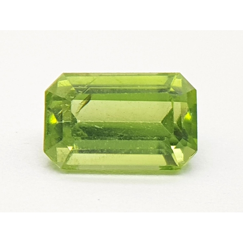 983 - A 1.78ct Untreated Pakistan Peridot Gemstone, in the Octagon shape and Step cut. Comes with the GFCO... 