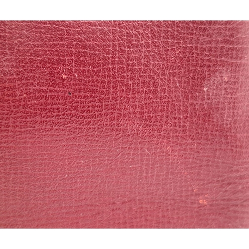 170 - A Vintage Cartier Burgundy Pouch. Leather exterior with zip top closure. Burgundy canvas interior. A... 