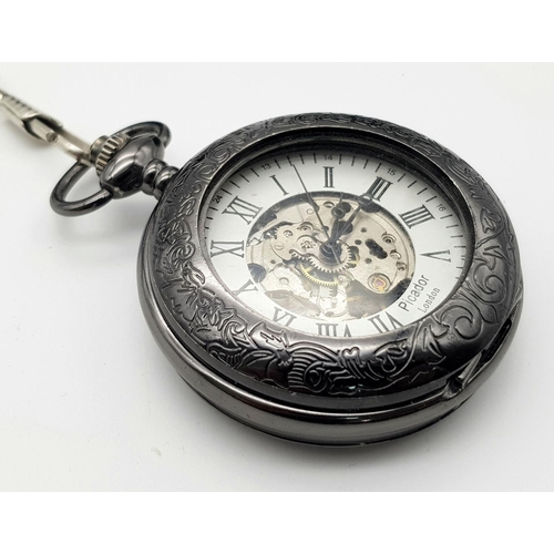 1445 - A Parcel of Two Men’s Dress Watches Comprising; 1) A Manual Wind Gun Metal Grey Pocket Watch by Pica... 