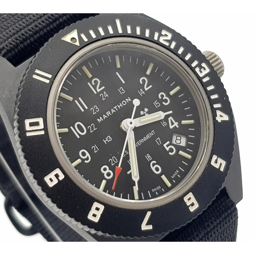 1371 - An Unworn, Full Military Specification, US Government Quartz Pilots/Navigator Date Watch by Marathon... 