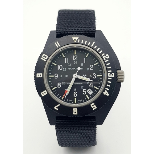 1371 - An Unworn, Full Military Specification, US Government Quartz Pilots/Navigator Date Watch by Marathon... 