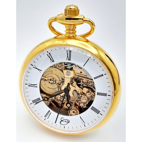 160 - Gold plated POCKET WATCH. Manual Winding in full Working Order.