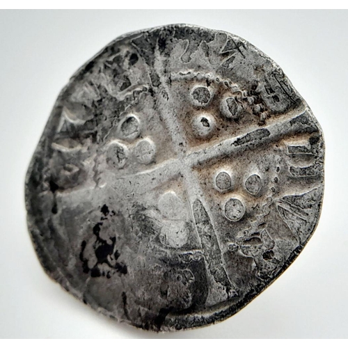 188 - EDWARD III (1327-1377)HAMMERED SILVER HALFPENNY Long Cross COIN.