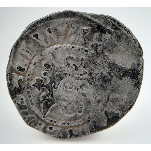 188 - EDWARD III (1327-1377)HAMMERED SILVER HALFPENNY Long Cross COIN.