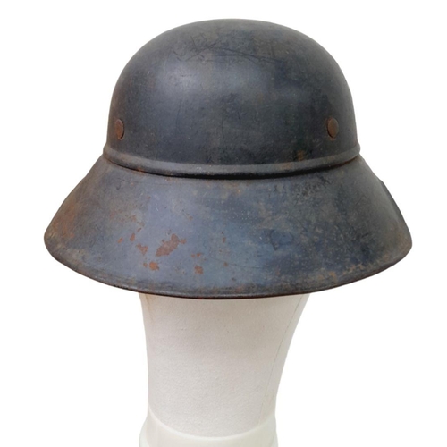 201 - WW2 German Messerschmitt Aircraft Factory Air Raid Wardens Helmet. The factories were under constant... 