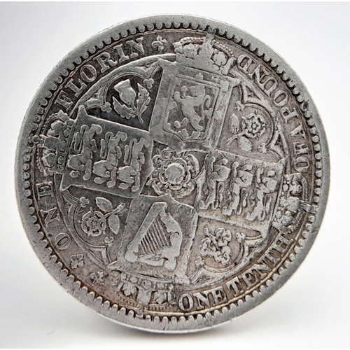 294 - 1849 SILVER GOTHIC FLORIN.Very Fine Condition.