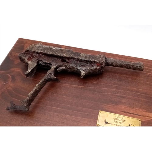 314 - WW2 Mounted Battlefield Relic German Walther P-38 Pistol, Found in Normandy, France. These were the ... 