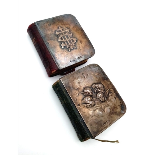 415 - Two Antique Miniature Prayer Books with Sterling Silver Covers. Hallmarks for London and Birmingham ... 