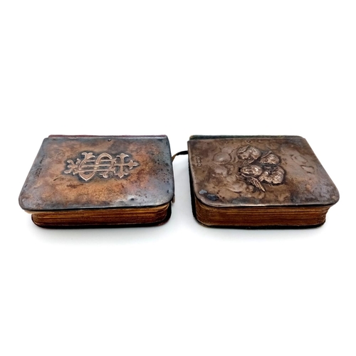 415 - Two Antique Miniature Prayer Books with Sterling Silver Covers. Hallmarks for London and Birmingham ... 