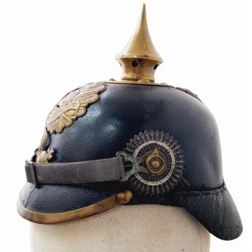 48 - WW1 Imperial German Model 1895 Enlisted Mans/Nco’s Pickelhaube. Dated 1896 with markings to
the 69th... 