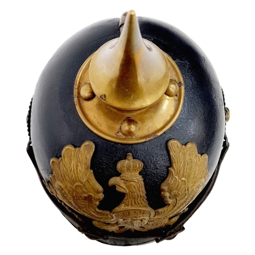 48 - WW1 Imperial German Model 1895 Enlisted Mans/Nco’s Pickelhaube. Dated 1896 with markings to
the 69th... 