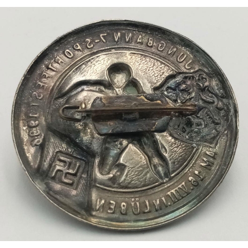 531 - 1935 Festival of Hitler Youth Tinnie Day Badge.