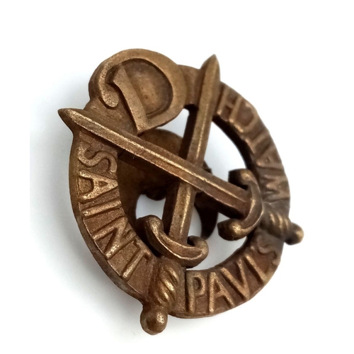 559 - WW2 British Home Front Lapel Badge. Saint Paul’s Cathedral Volunteer Fire Watcher.