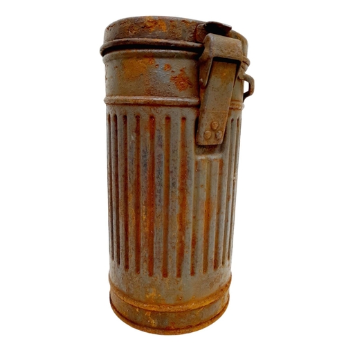 685 - Spanish Civil War Period German Condor Legion Gas Mask Canister. Named.