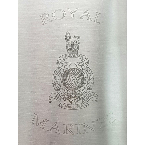 805 - Royal Marines Hip Flask Set.