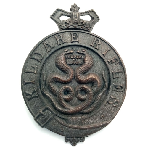 813 - Victorian Kildare Rifles Glengarry Badge Pre 1881.