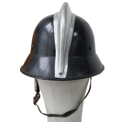 903 - WW2 German “Feuerwehr” Firefighters Helmet. Complete with decals, chin strap and nape protector.