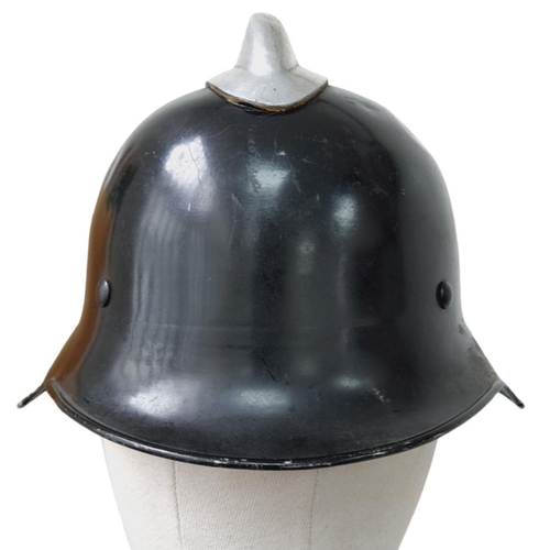 903 - WW2 German “Feuerwehr” Firefighters Helmet. Complete with decals, chin strap and nape protector.