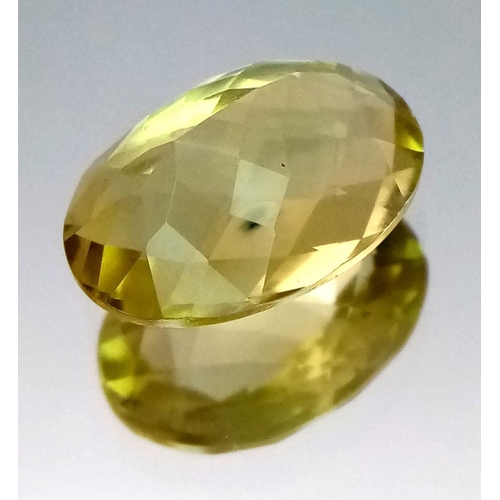 232 - A GIA CERTIFIED DIASPORE GEMSTONE - 8.31CT. OVAL CUT.