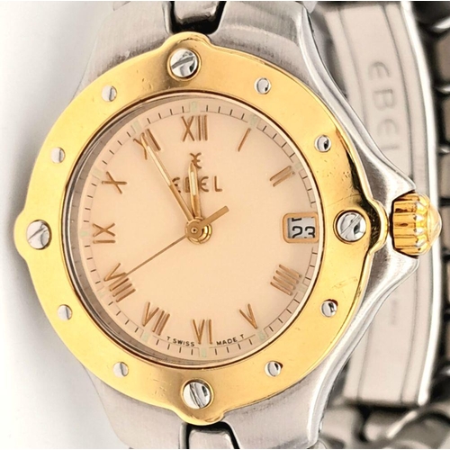 275 - A Ladies Ebel Bi-Metal, Yellow Gold & Stainless Steel Quartz Watch. Sapphire Crystal, 30mm Case. New... 