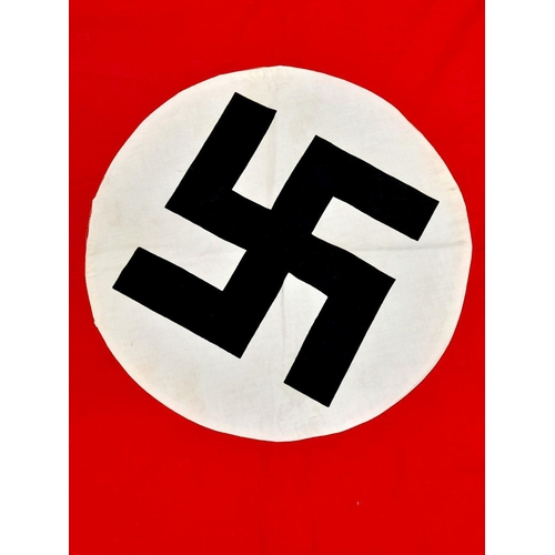 827 - 3rd Reich NSDAP Flag 120 x 77 cm. Found in Jersey, one of the Uk’s Channel Islands. The only British... 