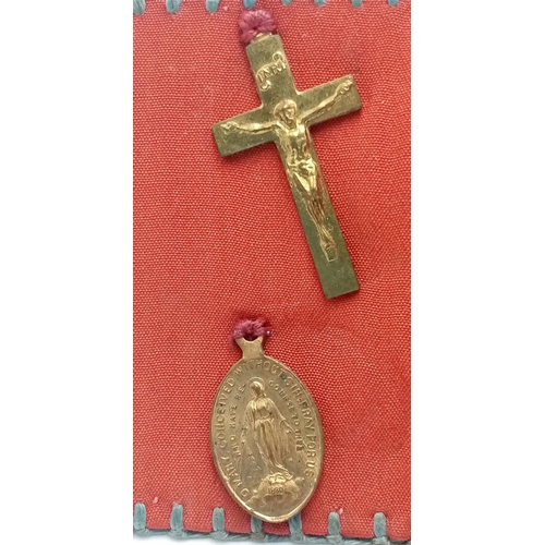 898 - A WW2 Lancaster Crewman’s Personal Lucky Talisman. Contained in a Home-Made Wallet are the former ow... 