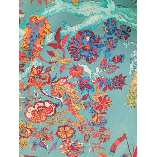 185 - A Hermes 'Fantaisies Indiennes' Scarf, featuring vibrant Indian-inspired motifs of musicians, dancer... 