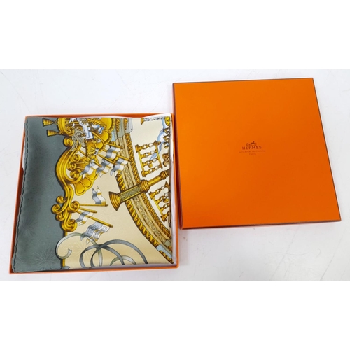 274 - Hermes Silk Jacquard Scarf Luna Park by Joachim Metz 90x90cm. Comes with box. - please see photos fo... 