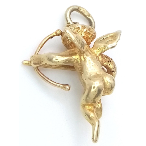 142 - A 14K GOLD CUPID CHARM/PENDANT .    4.7gms