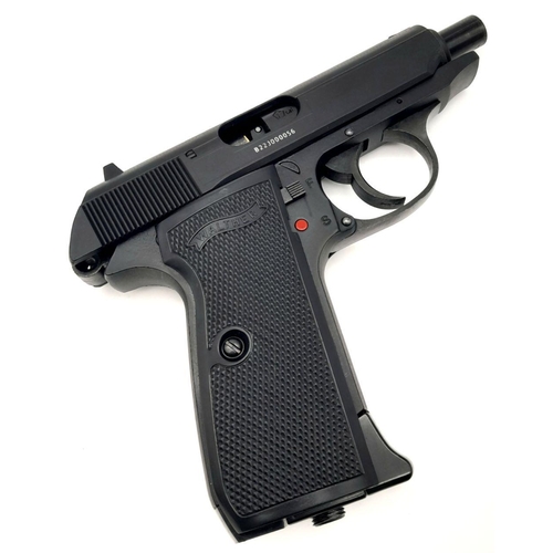 508 - A Walther PPK/S Blow Back CO2 Powered .177 Air Pistol. Takes .177 Steel BB’s, Complete with Box, Ins... 