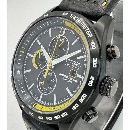 555 - A Citizen Solar Powered Chronograph Watch Model GN-WS-S. This watch was Citizen’s ‘Nod’ to the IWC A... 