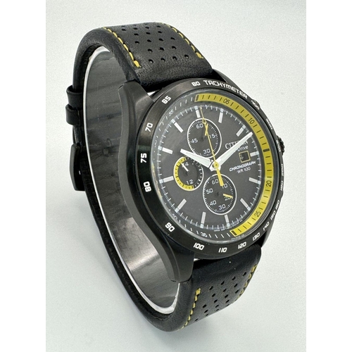 555 - A Citizen Solar Powered Chronograph Watch Model GN-WS-S. This watch was Citizen’s ‘Nod’ to the IWC A... 