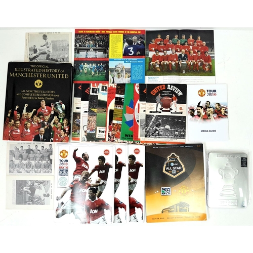 908 - Collection of Manchester United programmes and other items including sealed limited edition 2-Disc D... 