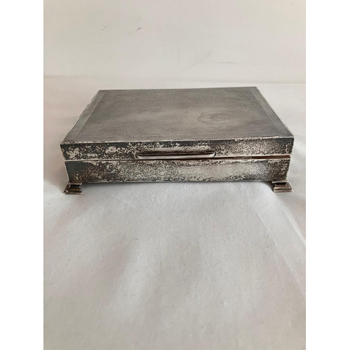 567 - Vintage SILVER CIGARETTE BOX. Hallmark for Turner and Simpson, Birmingham 1959. No engraving or insc... 