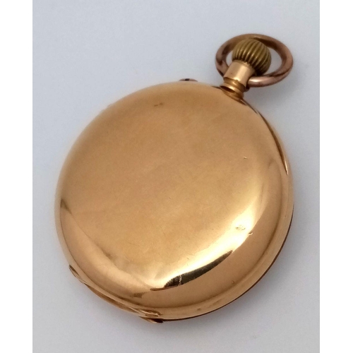 394 - A Rare Antique 18K Gold Miniature Navigator Pocket Watch. Top winder. Markings on outer dial of numb... 