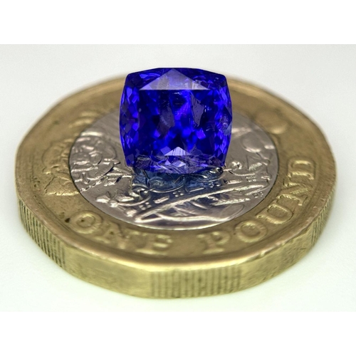 206 - A 3.196ct Blue/Violet Natural Tanzanite Gemstone. Comes with an IDL certificate.