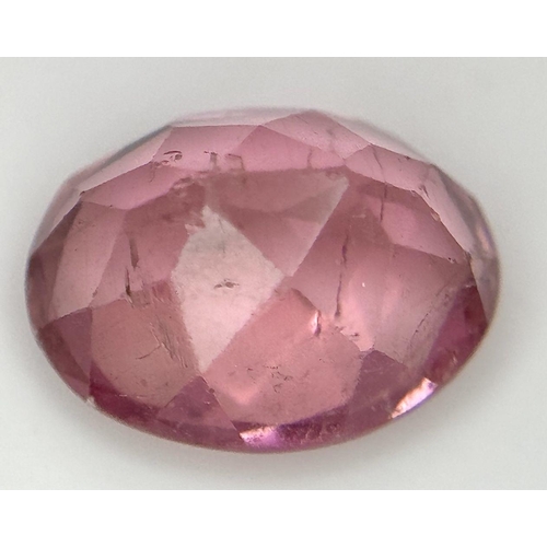 302 - A 2.41ct Violet/Pink Tourmaline Oval Cut Gemstone. Comes with an E.G.L. certificate.