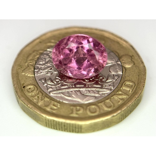 302 - A 2.41ct Violet/Pink Tourmaline Oval Cut Gemstone. Comes with an E.G.L. certificate.