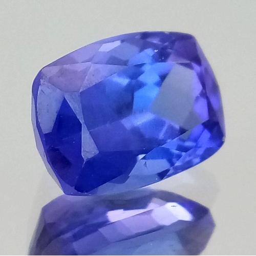 337 - A 3.81ct Natural Blue/Violet Tanzanite Gemstone. Cushion cut. Comes with an E.G.L. certificate.