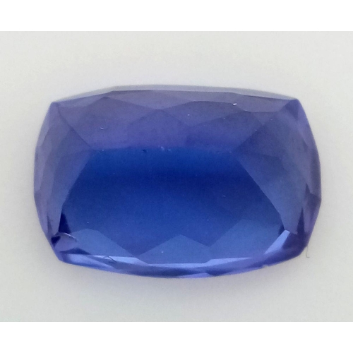 337 - A 3.81ct Natural Blue/Violet Tanzanite Gemstone. Cushion cut. Comes with an E.G.L. certificate.