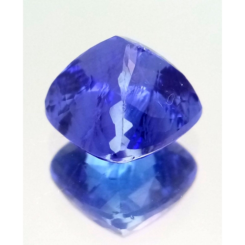 549 - A 7.05ct Cushion Cut Tanzanite Gemstone. Comes with an IDL certificate.