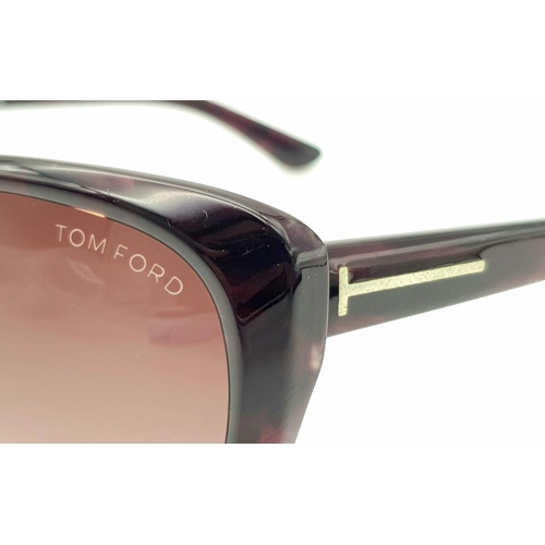 621 - A Pair of Designer Tom Ford Purple Malin Sunglasses.