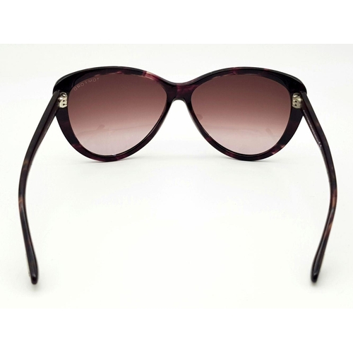 621 - A Pair of Designer Tom Ford Purple Malin Sunglasses.