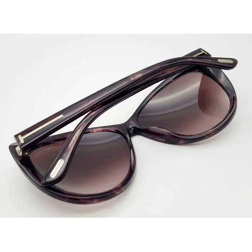 621 - A Pair of Designer Tom Ford Purple Malin Sunglasses.