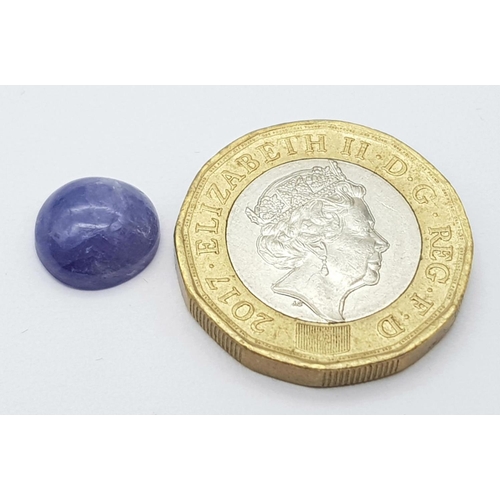 760 - A 4.02 Ct Natural Tanzanite Gemstone, Round Cabochon shape. Comes with the GLI certificate.

ref: VU... 