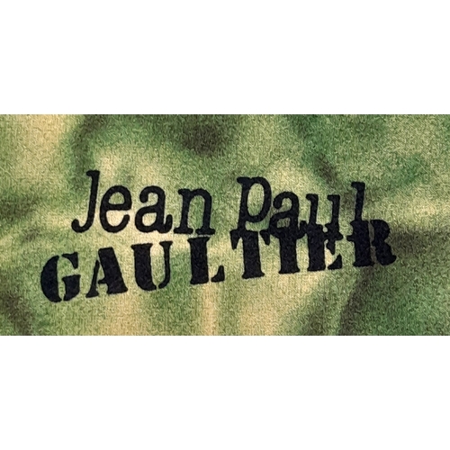 396 - A Jean Paul Gaultier Colourful Silk Scarf. 88cm x 80cm