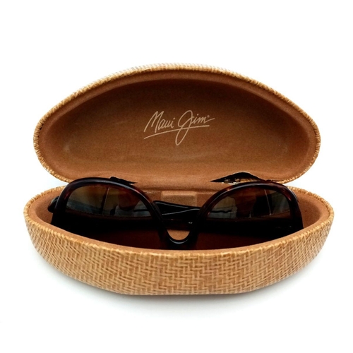 550 - A Pair of Designer Maui Jim Brown Makawao Sunglasses. Comes with case. From the Spring/Summer 2016 C... 