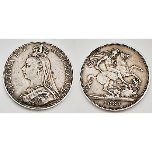 691 - An 1887 Queen Victoria Silver Crown. Please see photos for conditions.