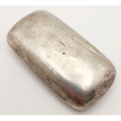 463 - An Antique Sterling Silver Snuff/Pill Box. 6.5cm. 34g