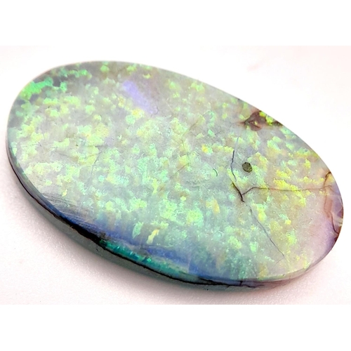 181 - A top-quality Monarch Opal, oval cut, dimensions: 26.4 x 16.3 x 3.6 mm, weight: 9.8 carats, with pre... 